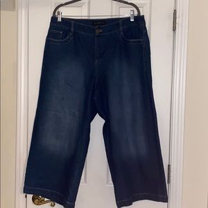 ELOQUII DENIM WIDE LED KNICKERS